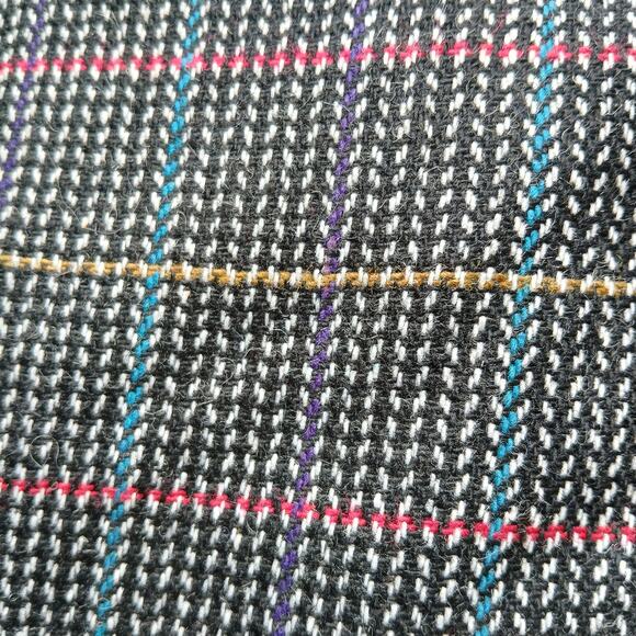 Worthington Vintage Wool Pencil Skirt 16 midi pockets black houndstooth +belt - Picture 6 of 16